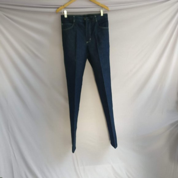 Vintage 90s Highrise Classic Straight Leg jean w31 +MEASUREMENT Rigid denim - Picture 7 of 12